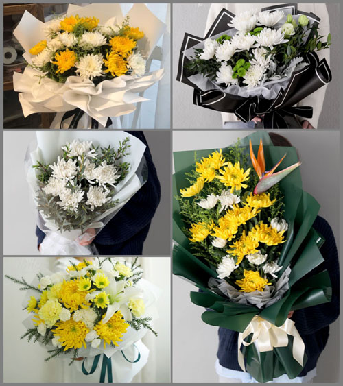 浙江省金华磐安县盘峰乡岭头村白事花束代送